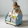 Libreria reversibile su ruote BusyKids - celeste