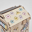 Casetta Montessori in Legno Natura Pastello e Busy Cube set