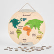 BusyKids mappa del mondo in legno con figure magnetiche di animali