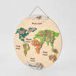 BusyKids mappa del mondo in legno con figure magnetiche di animali