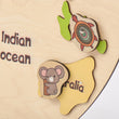 BusyKids mappa del mondo in legno con figure magnetiche di animali