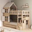 BusyKids Letto a castello DREAM-HOUSE con scala e vani contenitori 200x90 cm