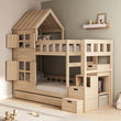 BusyKids Letto a castello DREAM-HOUSE con scala e vani contenitori 200x90 cm
