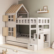 BusyKids Letto a castello DREAM-HOUSE con scala e vani contenitori 200x90 cm