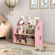 Libreria montessoriana + Scaffale portagiochi Set - celeste / rosa