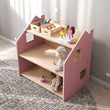 Libreria montessoriana + Scaffale portagiochi Set - celeste / rosa