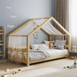 Letto a casetta per bambini BusyKids MAMI-ONE con pannello frontale e ingresso aperto