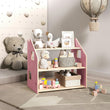Scaffale portagiochi BusyKids - celeste / rosa
