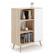 Comò FONDI in stile loft con gambe in legno