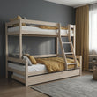 Letto a castello BusyKids LUMI con scala frontale 90 x 200 / 120 x 200 cm