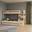BusyKids Letto a castello FOXY-MAX con scala contenitore 90 x 200 / 120 x 200 cm