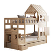 BusyKids Letto a castello DREAM-HOUSE con scala e vani contenitori 200x90 cm
