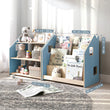 Libreria montessoriana + Scaffale portagiochi Set - celeste / rosa