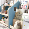 Libreria montessoriana + Scaffale portagiochi Set - celeste / rosa