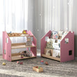 Scaffale portagiochi BusyKids - celeste / rosa
