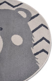 Tappeto per bambini Adventures 105964 Crema Grigio Rotondo