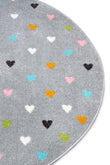 Tappeto per bambini Adventures 105952 grigio rotondo