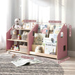Libreria montessoriana + Scaffale portagiochi Set - celeste / rosa