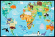 Tappeto per bambini Torino kids 233 WORLD MAP