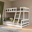 BusyKids Etagenbett FOXY con scala frontale 90 x 200 / 120 x 200 cm
