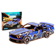 Modellino 3D in legno Auto sportiva tipo muscle car BusyKids