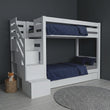 BusyKids Letto a castello MIRA-ONE 2-in-1 con scala laterale e vano contenitore 90 x 200 cm