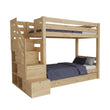 BusyKids Letto a castello MIRA-ONE 2-in-1 con scala laterale e vano contenitore 90 x 200 cm