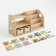 Libreria + scaffale portagiochi + Contenitore per giochi ×2 + contenuto a scelta — Set BusyKids · Puzzle [fill:puzzles]