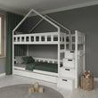 BusyKids Letto a castello MAMI-TWIN con scala contenitore 90 x 200 cm