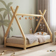 Letto a forma di casetta BusyKids TIPI-HOUSE con barriera di sicurezza