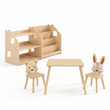 Libreria + scaffale portagiochi + Tavolo con 2 sedie — Set BusyKids