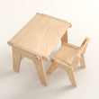 Tavolo Montessori e sedia per bambini - Natura