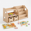 Libreria + scaffale portagiochi + Contenitore per giochi ×2 + contenuto a scelta, Set BusyKids · Primi incastri [fill:sorters]