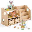 Libreria + scaffale portagiochi + Contenitore per giochi ×2 + contenuto a scelta — Set BusyKids · Forme e motricità [fill:shapes]