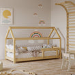 Letto a forma di casetta BusyKids KIKI-HOUSE con barriera protettiva