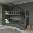 BusyKids Letto a castello MAMI-TWIN con scala contenitore 90 x 200 cm