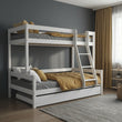 Letto a castello BusyKids LUMI con scala frontale 90 x 200 / 120 x 200 cm
