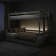 Letto a castello BusyKids LUMI-ONE con scala laterale 90 x 200 / 120 x 200 cm