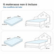 Letto Montessori evolutivo con LED illuminazione a forma di casa