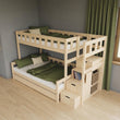 BusyKids Letto a castello FOXY-MAX con scala contenitore 90 x 200 / 120 x 200 cm