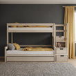 Letto a castello BusyKids LUMI-MAX con scala contenitore 90 x 200 / 120 x 200 cm