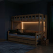 BusyKids Letto a castello FOXY-ONE con scala laterale 90 x 200 / 120 x 200 cm
