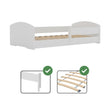 Letto Montessori per bambini LEO 160 × 80 / 140 × 70 cm con barriera anticaduta