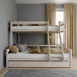 Letto a castello BusyKids LUMI con scala frontale 90 x 200 / 120 x 200 cm