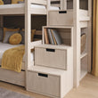 Letto a castello BusyKids LUMI-MAX con scala contenitore 90 x 200 / 120 x 200 cm
