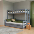 BusyKids Letto a castello FOXY-ONE con scala laterale 90 x 200 / 120 x 200 cm