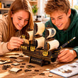 Modellino 3D in legno Nave pirata BusyKids