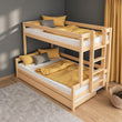Letto a castello BusyKids LUMI-ONE con scala laterale 90 x 200 / 120 x 200 cm