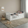 Letto per bambini FELIX con barriera protettiva e cassetto contenitore - 160 x 80 cm
