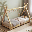 Letto a forma di casetta BusyKids TIPI-HOUSE con barriera di sicurezza